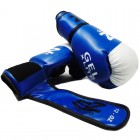 SZ Fighters - Боксови ръкавици (Естествена кожа) Gel X Lite - Сини с бял връх​